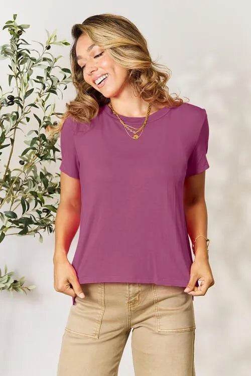 Full Size Round Neck Short Sleeve T-Shirt – Casual & Comfy Staple | Bona Fide Fashion - Bona Fide Fashion