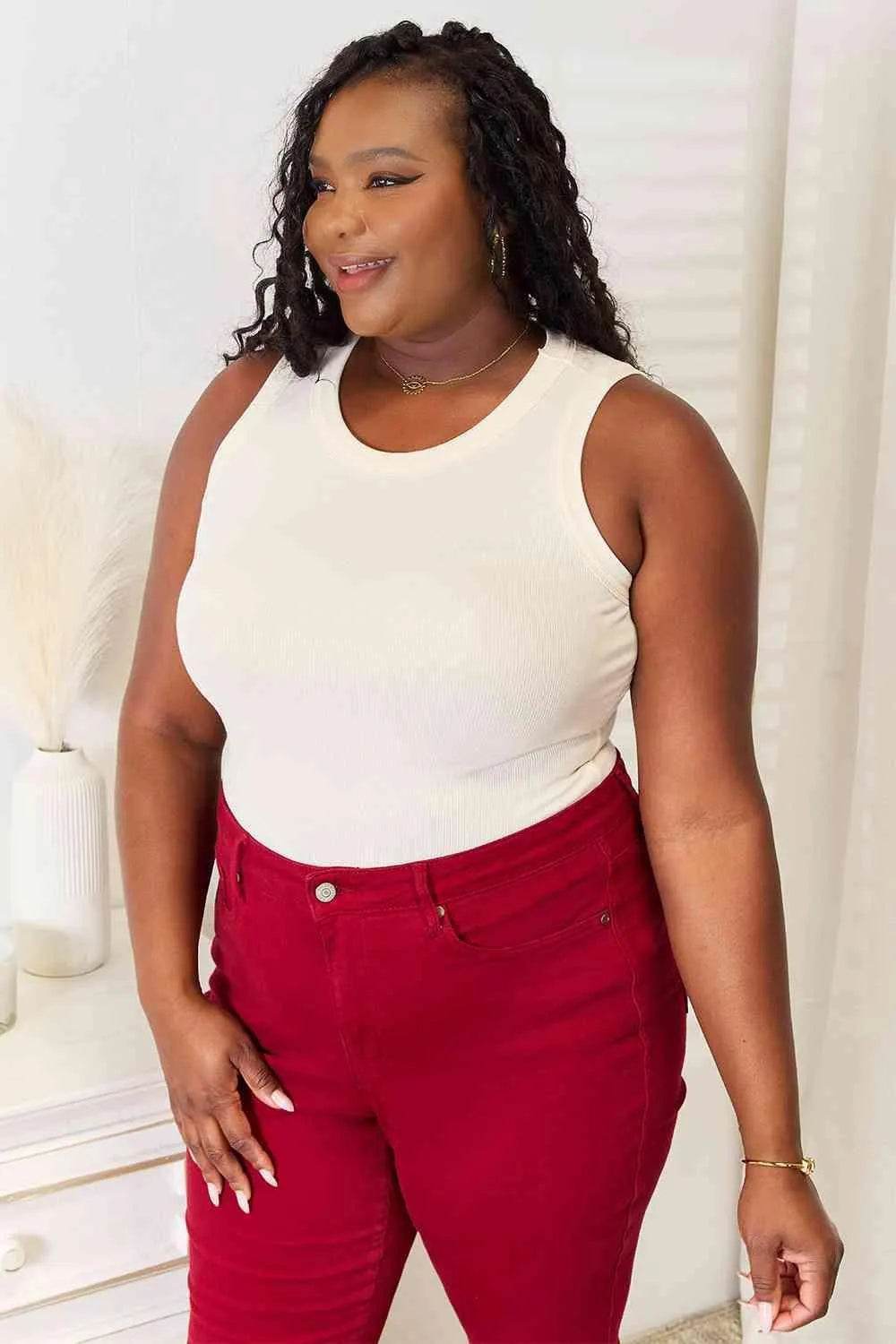 Full Size Round Neck Tank – Classic, Everyday Layer | Bona Fide Fashion - Bona Fide Fashion