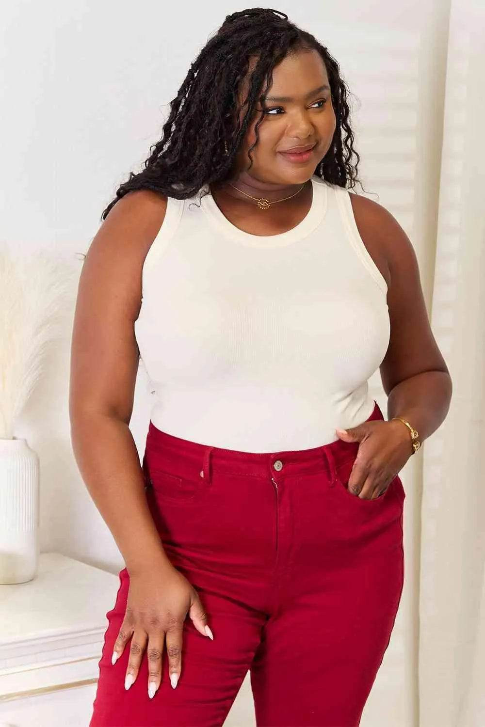 Full Size Round Neck Tank – Classic, Everyday Layer | Bona Fide Fashion - Bona Fide Fashion