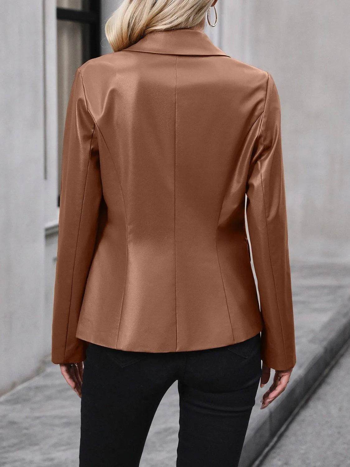 Button-Up Collared Neck Blazer – Sleek & Structured Statement | Bona Fide Fashion - Bona Fide Fashion