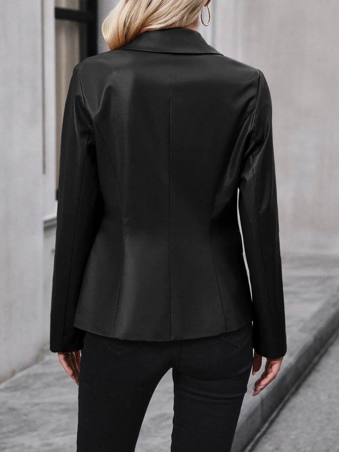 Button-Up Collared Neck Blazer – Sleek & Structured Statement | Bona Fide Fashion - Bona Fide Fashion