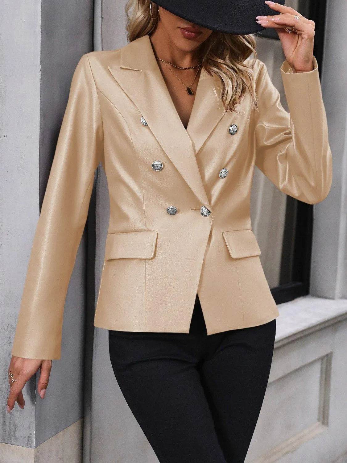 Button-Up Collared Neck Blazer – Sleek & Structured Statement | Bona Fide Fashion - Bona Fide Fashion