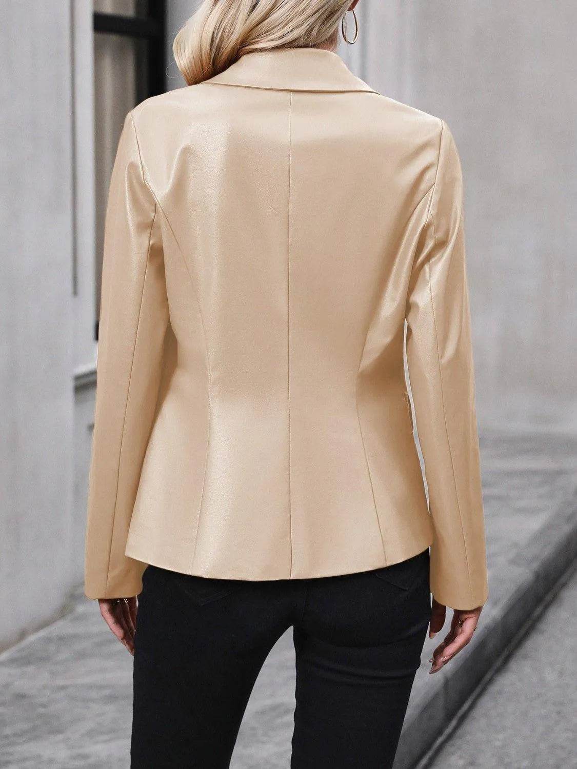 Button-Up Collared Neck Blazer – Sleek & Structured Statement | Bona Fide Fashion - Bona Fide Fashion