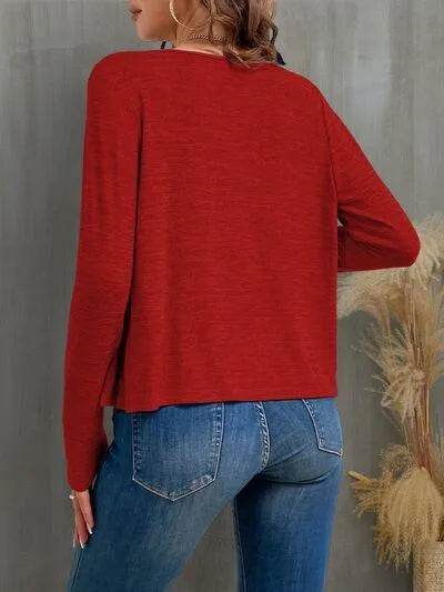 Bona Fide Fashion- Button Up Long Sleeve Cardigan - Women Fashion - Bona Fide Fashion
