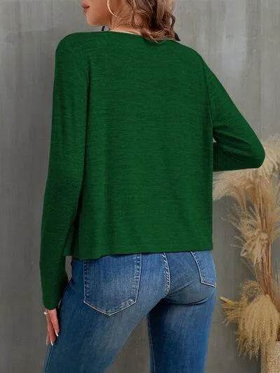 Bona Fide Fashion- Button Up Long Sleeve Cardigan - Women Fashion - Bona Fide Fashion