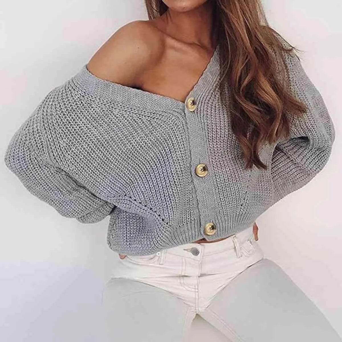 Button-Up V-Neck Long Sleeve Cardigan – Soft, Stylish Everyday Layer | Bona Fide Fashion - Bona Fide Fashion