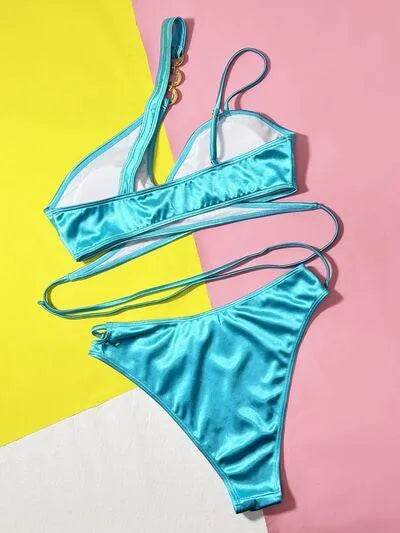 Chain Detail Crisscross Bikini Set – Glamorous Swim Style | Bona Fide Fashion - Bona Fide Fashion
