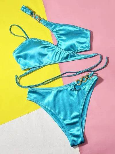 Chain Detail Crisscross Bikini Set – Glamorous Swim Style | Bona Fide Fashion - Bona Fide Fashion