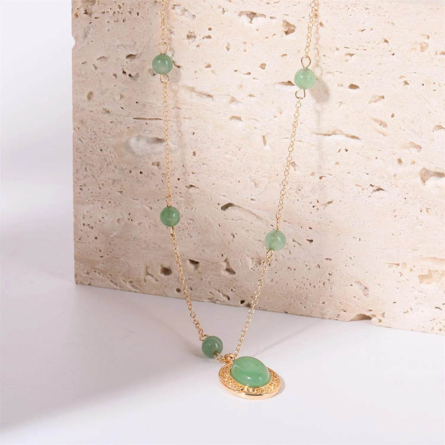 Bona Fide Fashion - Copper Natural Crystal Pendant Necklace - Women Fashion - Bona Fide Fashion