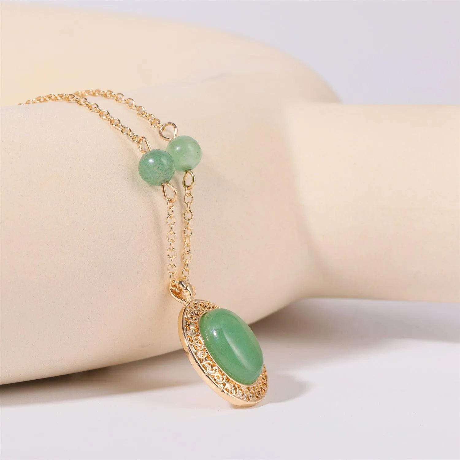 Bona Fide Fashion - Copper Natural Crystal Pendant Necklace - Women Fashion - Bona Fide Fashion