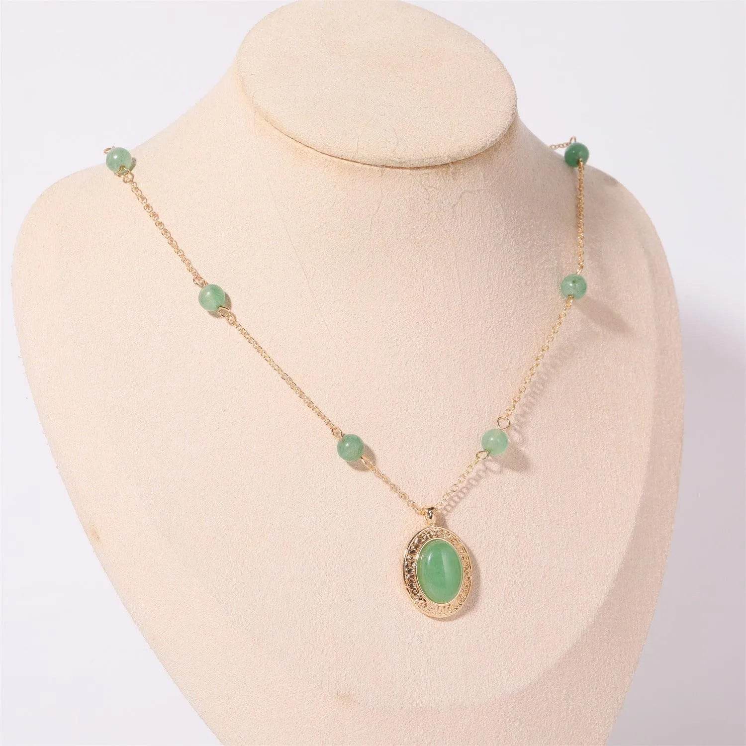 Bona Fide Fashion - Copper Natural Crystal Pendant Necklace - Women Fashion - Bona Fide Fashion