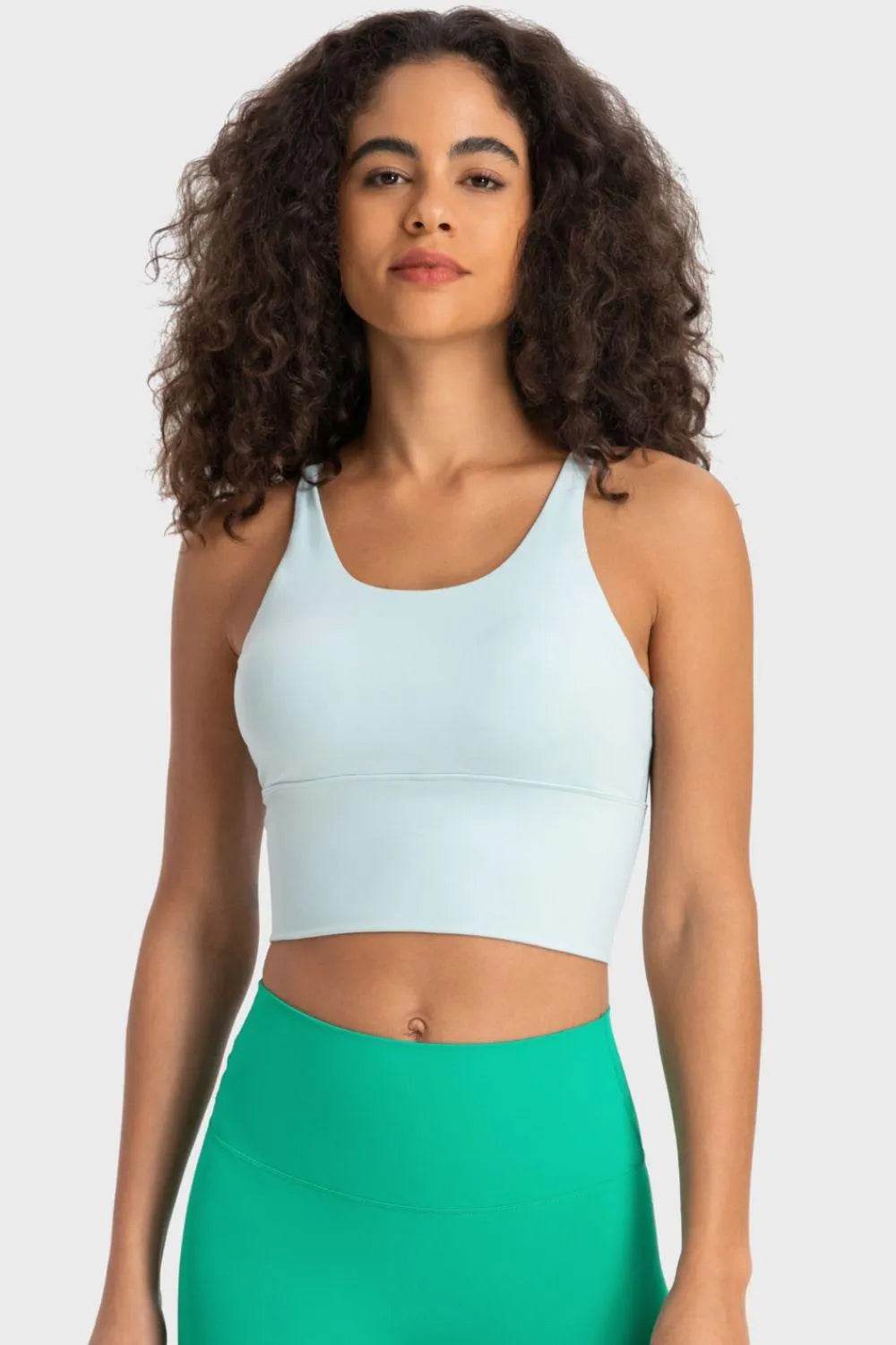 Crisscross Back Ladder Detail Sports Bra – Stylish Supportive Activewear for Women - Bona Fide Fashion