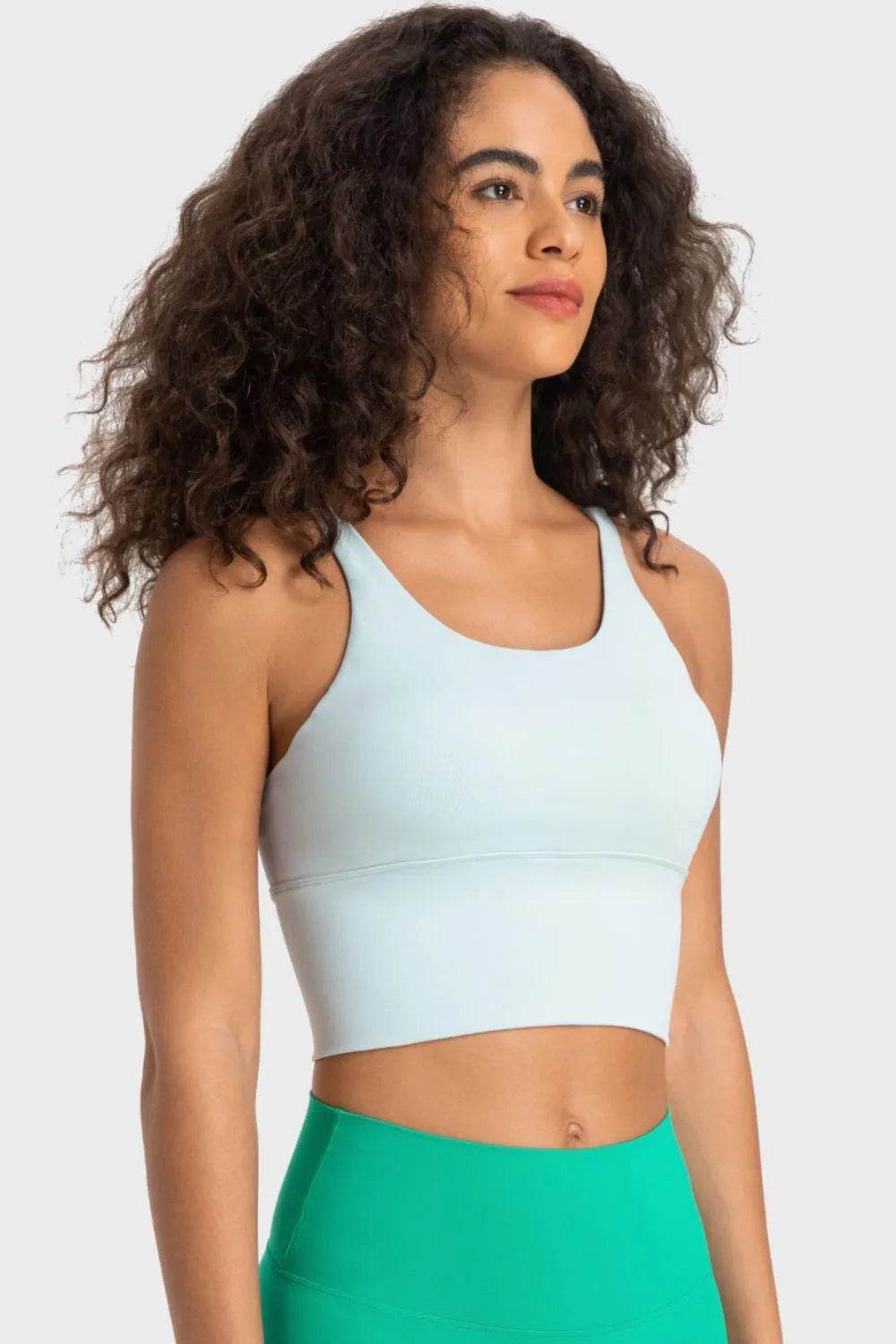 Crisscross Back Ladder Detail Sports Bra – Stylish Supportive Activewear for Women - Bona Fide Fashion