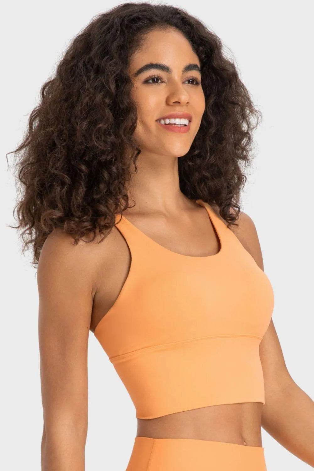 Crisscross Back Ladder Detail Sports Bra – Stylish Supportive Activewear for Women - Bona Fide Fashion