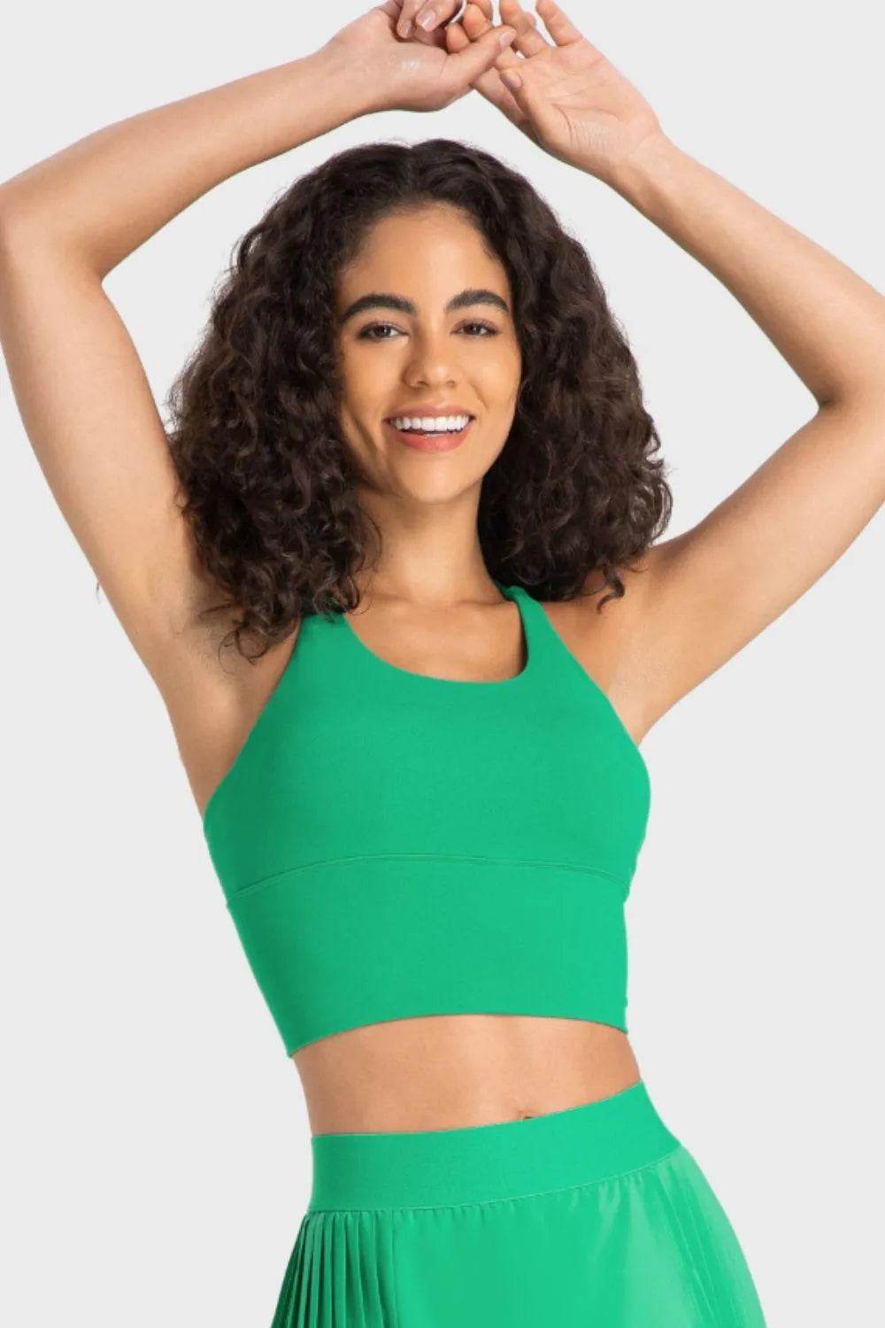 Crisscross Back Ladder Detail Sports Bra – Stylish Supportive Activewear for Women - Bona Fide Fashion
