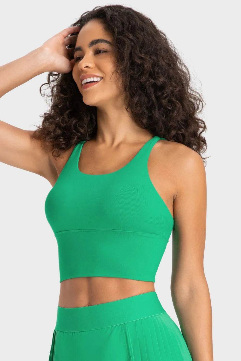 Crisscross Back Ladder Detail Sports Bra – Stylish Supportive Activewear for Women - Bona Fide Fashion