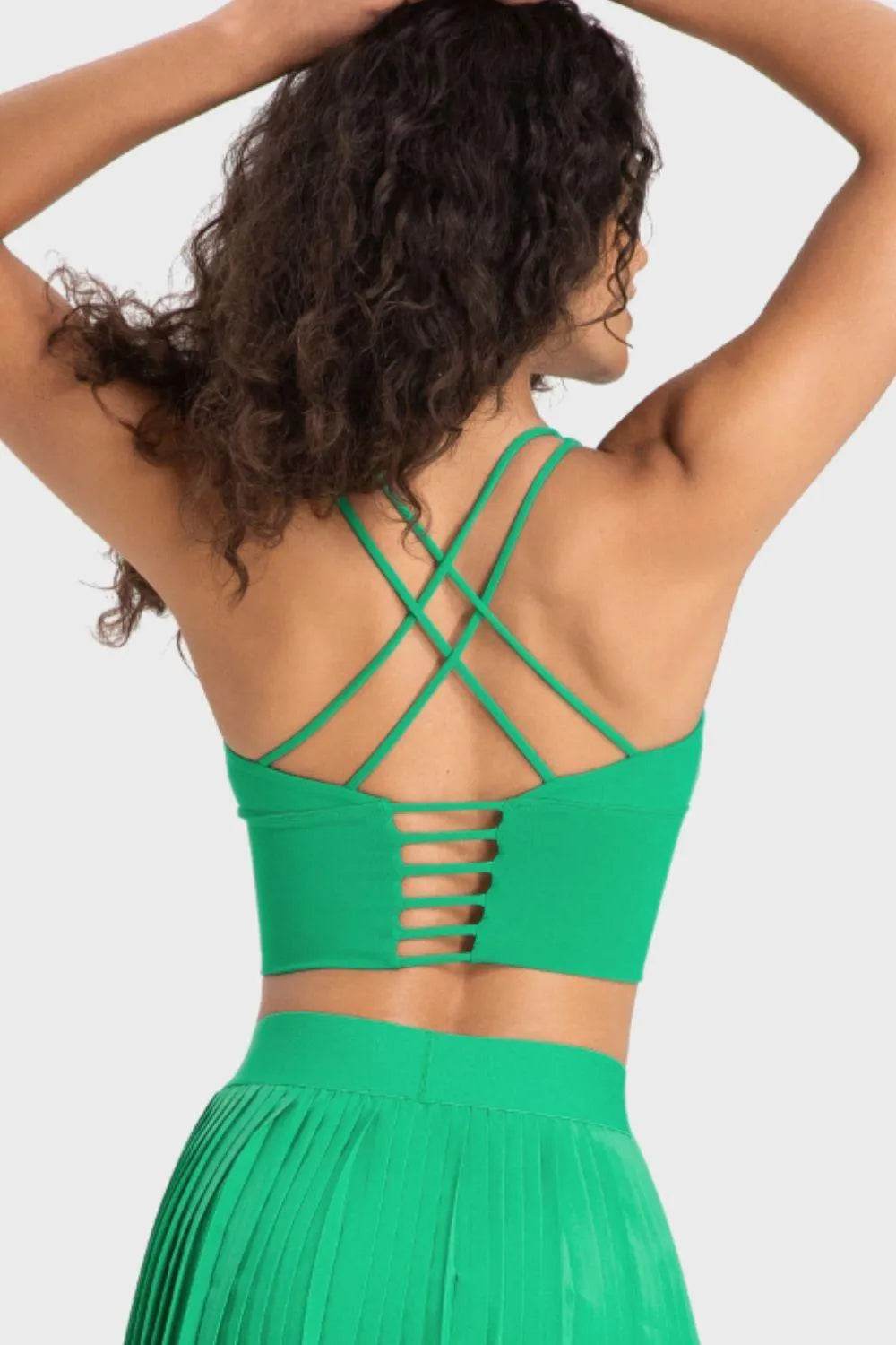 Crisscross Back Ladder Detail Sports Bra – Stylish Supportive Activewear for Women - Bona Fide Fashion