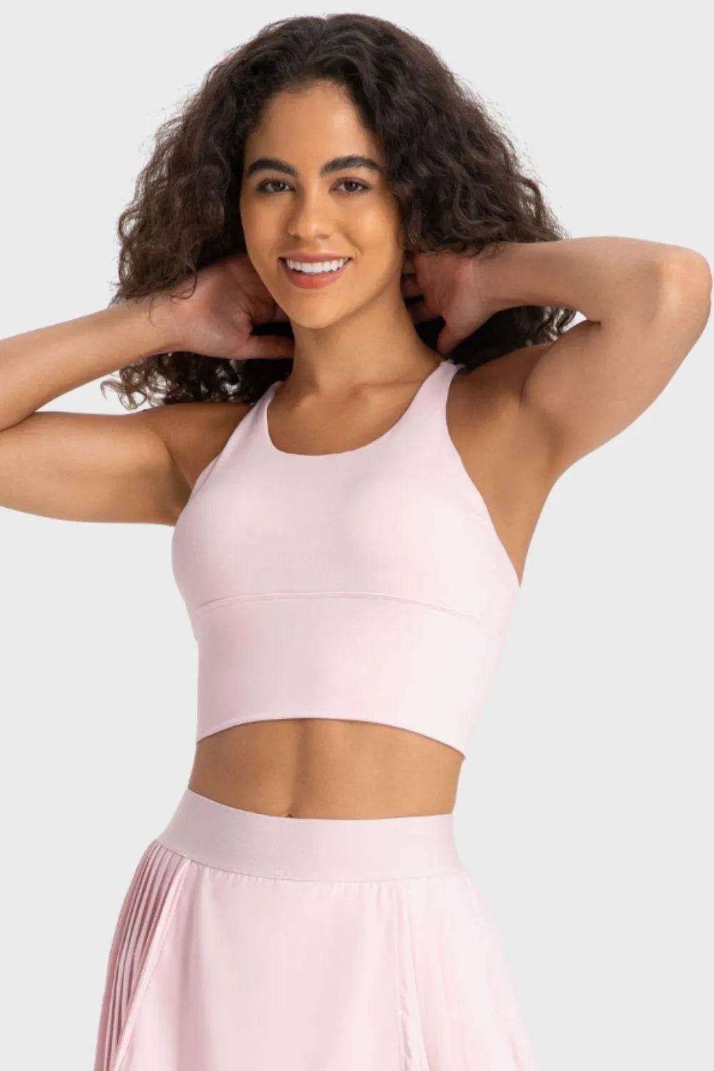 Crisscross Back Ladder Detail Sports Bra – Stylish Supportive Activewear for Women - Bona Fide Fashion