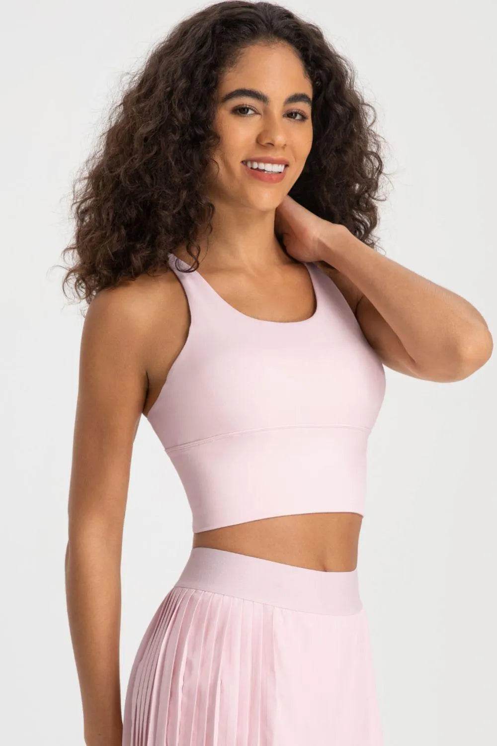 Crisscross Back Ladder Detail Sports Bra – Stylish Supportive Activewear for Women - Bona Fide Fashion