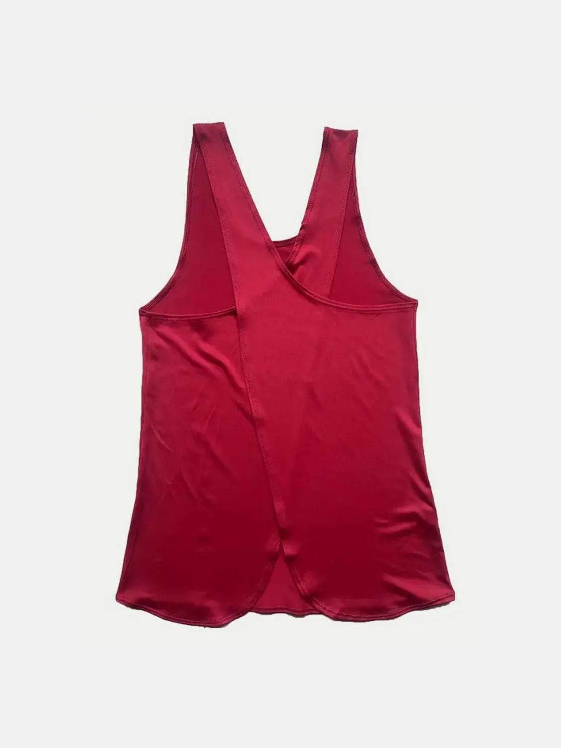 Crisscross Scoop Neck Active Tank Top for Women – Stylish Workout Wear - Bona Fide Fashion