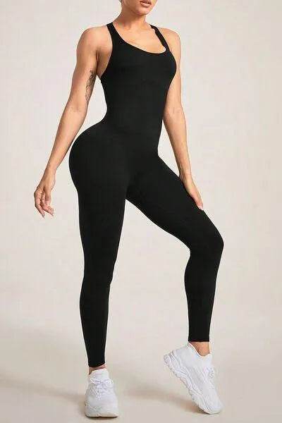 Women’s Crisscross Wide Strap Jumpsuit – Chic & Comfortable One-Piece Outfit - Bona Fide Fashion