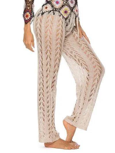 Cutout Drawstring High Waist Swim Pants – Stylish Adjustable Bikini Bottoms for Women - Bona Fide Fashion