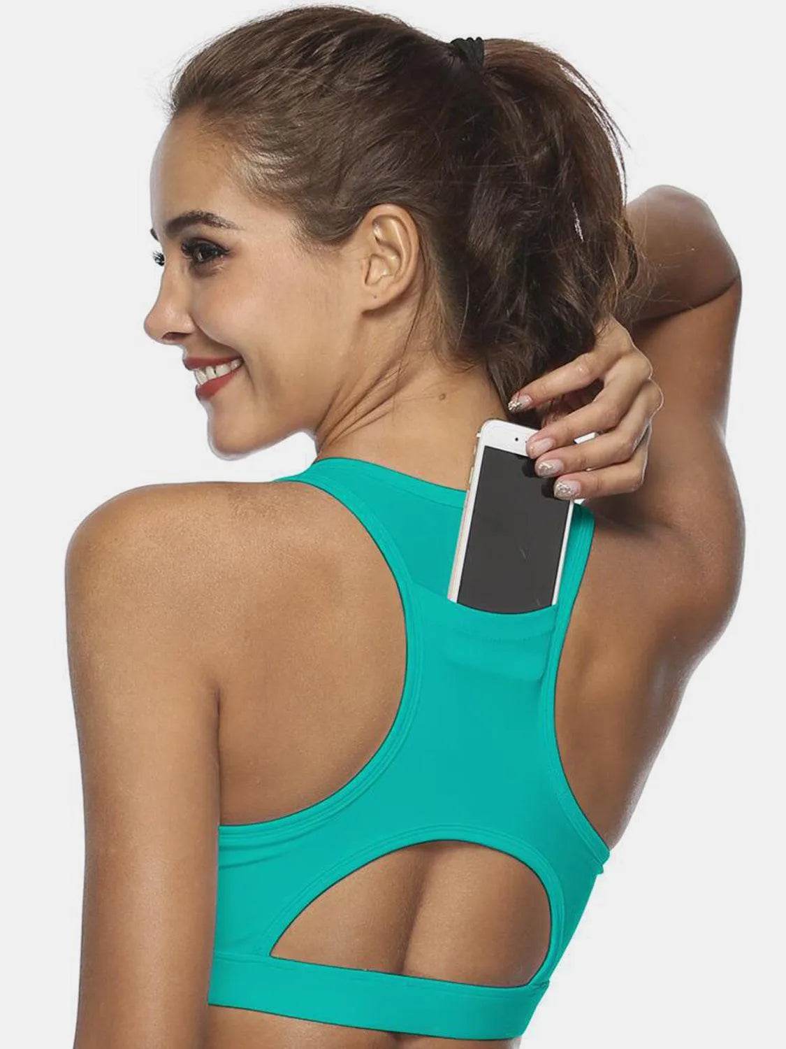 Bona Fide Fashion - Cutout Scoop Neck Active Tank - Women Fashion - Bona Fide Fashion