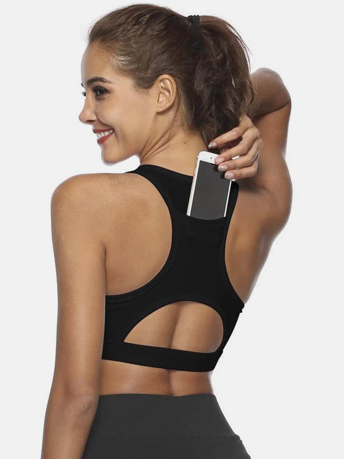 Bona Fide Fashion - Cutout Scoop Neck Active Tank - Women Fashion - Bona Fide Fashion