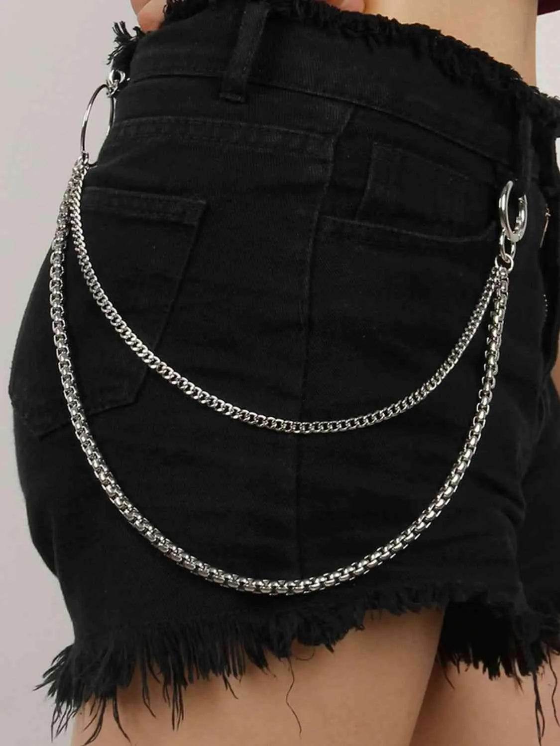 Bona Fide Fashion - Double-Layered Metal Chain Belt - Jewelry - Bona Fide Fashion