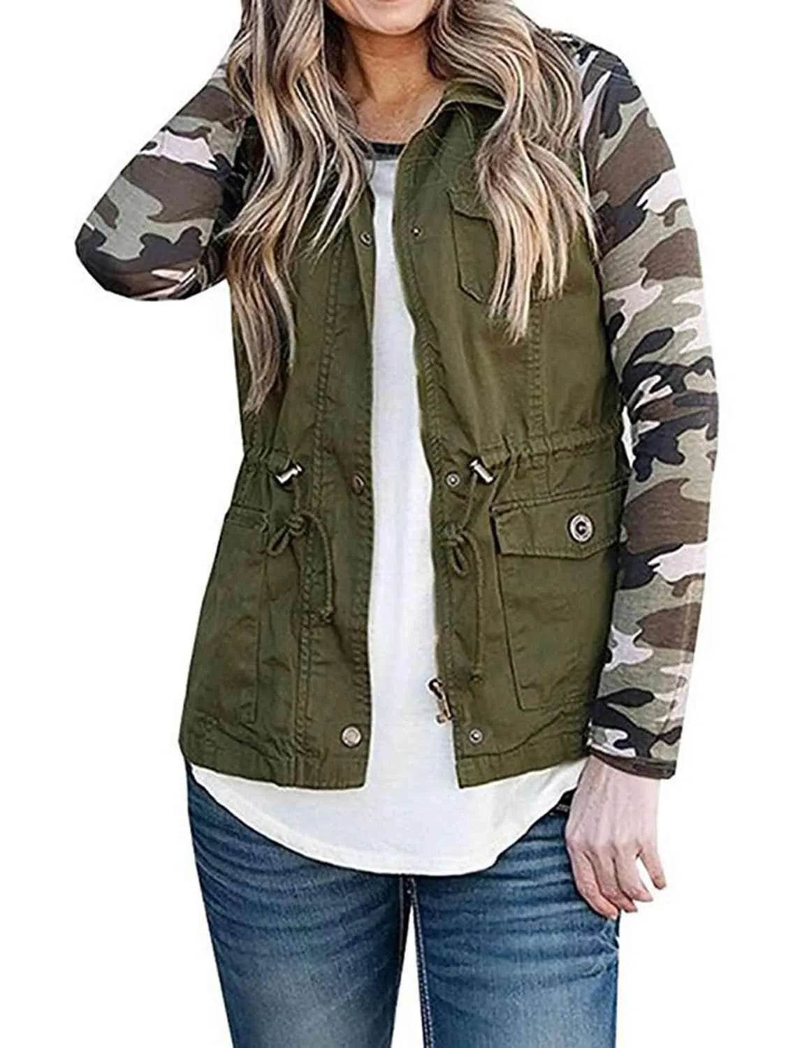 Bona Fide Fashion - Drawstring Waist Vest with Pockets - Women Fashion - Bona Fide Fashion