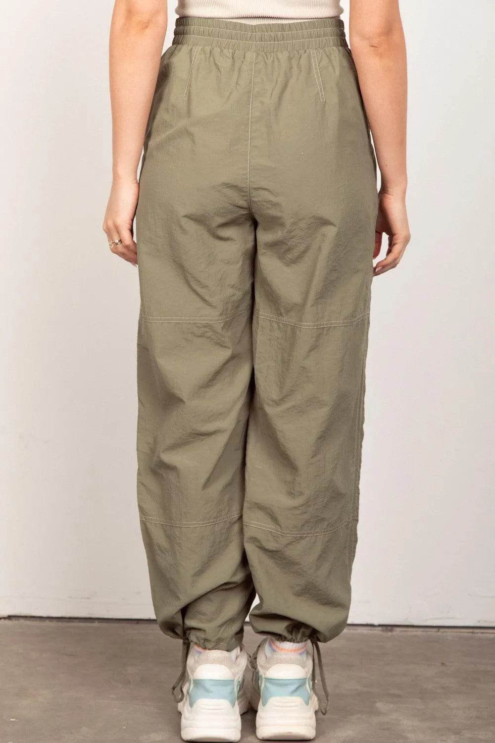 Bona Fide Fashion - Drawstring Woven Parachute Joggers - Women Fashion - Bona Fide Fashion
