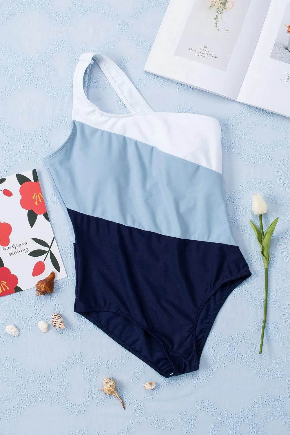 Bona Fide Fashion - Full Size Cutout Color Block Sleeveless One-Piece Swimwear - Women Fashion - Bona Fide Fashion