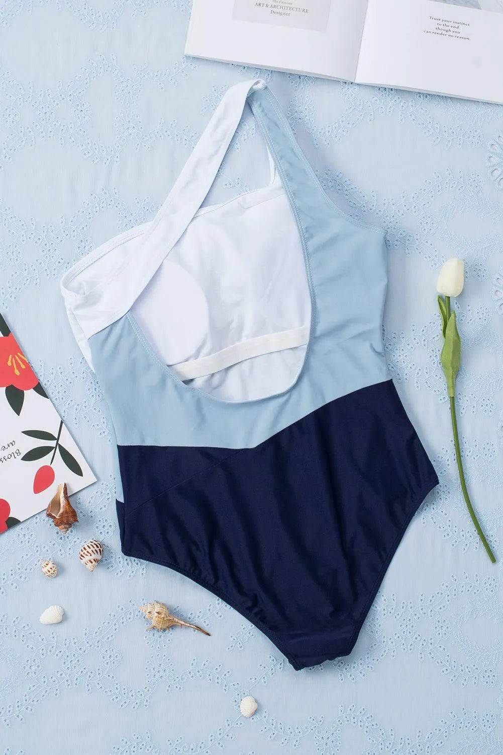 Bona Fide Fashion - Full Size Cutout Color Block Sleeveless One-Piece Swimwear - Women Fashion - Bona Fide Fashion