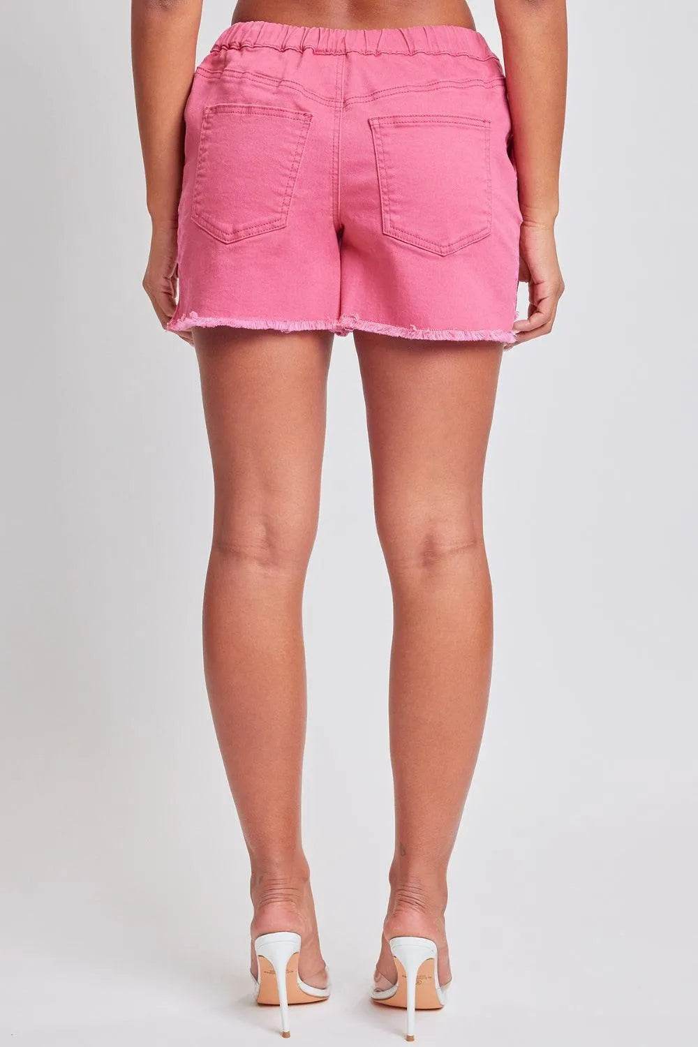 Bona Fide Fashion - Full Size Drawstring Raw Hem Shorts - Women Fashion - Bona Fide Fashion