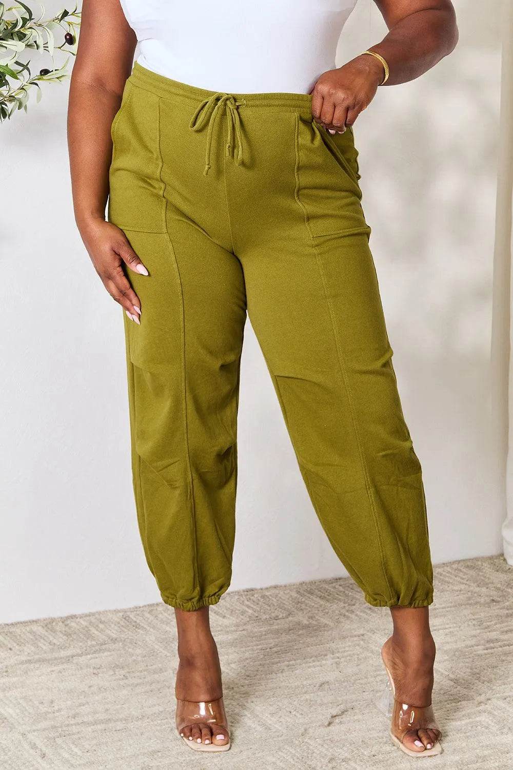 Bona Fide Fashion - Full Size Drawstring Sweatpants with pockets - Women Fashion - Bona Fide Fashion