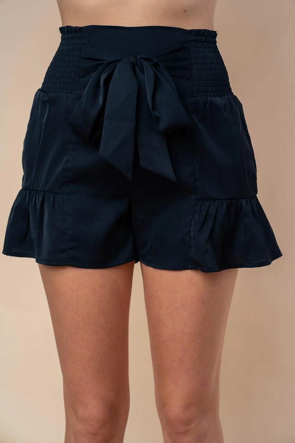 Bona Fide Fashion - Full Size High Waisted Smocked Shorts - Women Fashion - Bona Fide Fashion