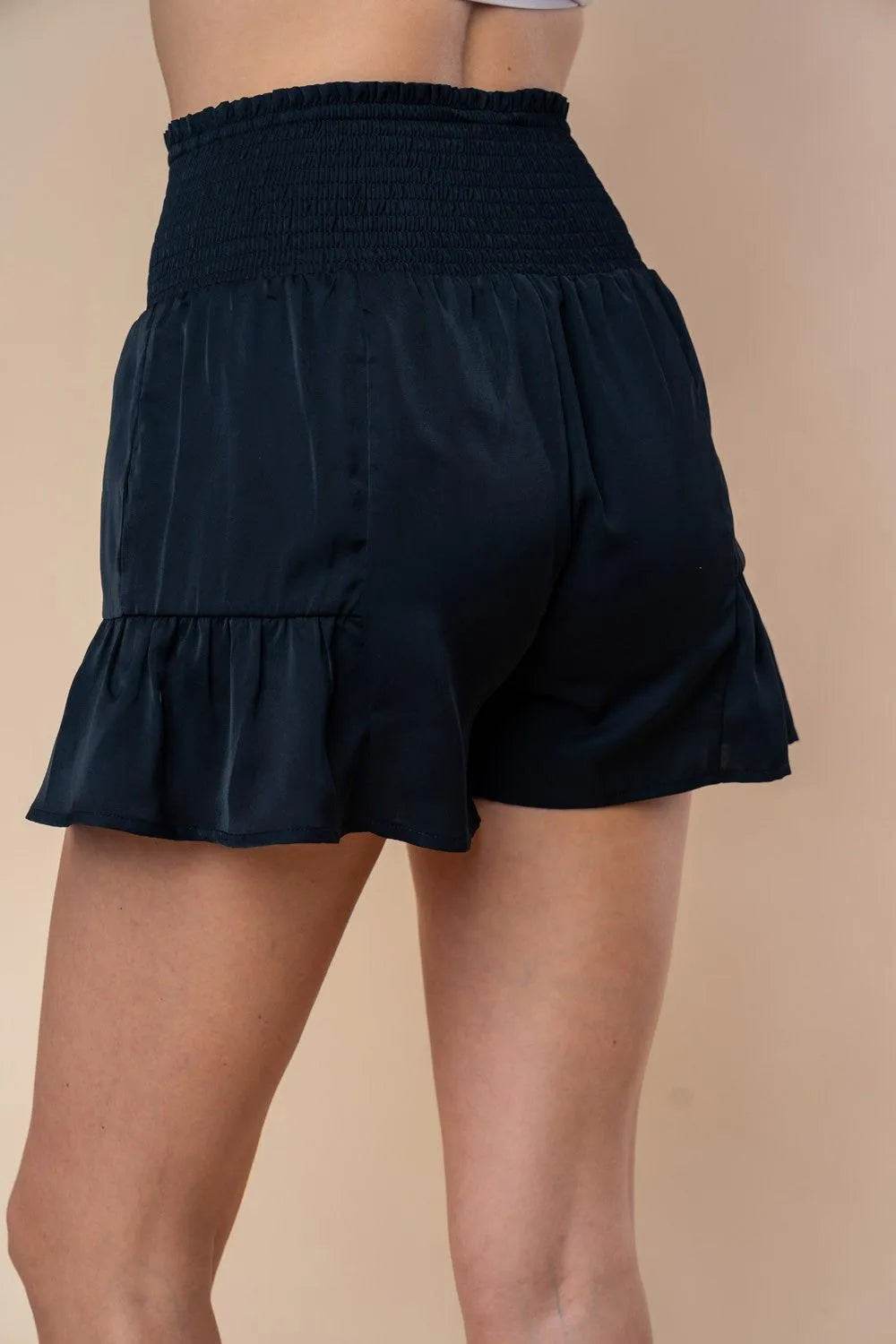 Bona Fide Fashion - Full Size High Waisted Smocked Shorts - Women Fashion - Bona Fide Fashion