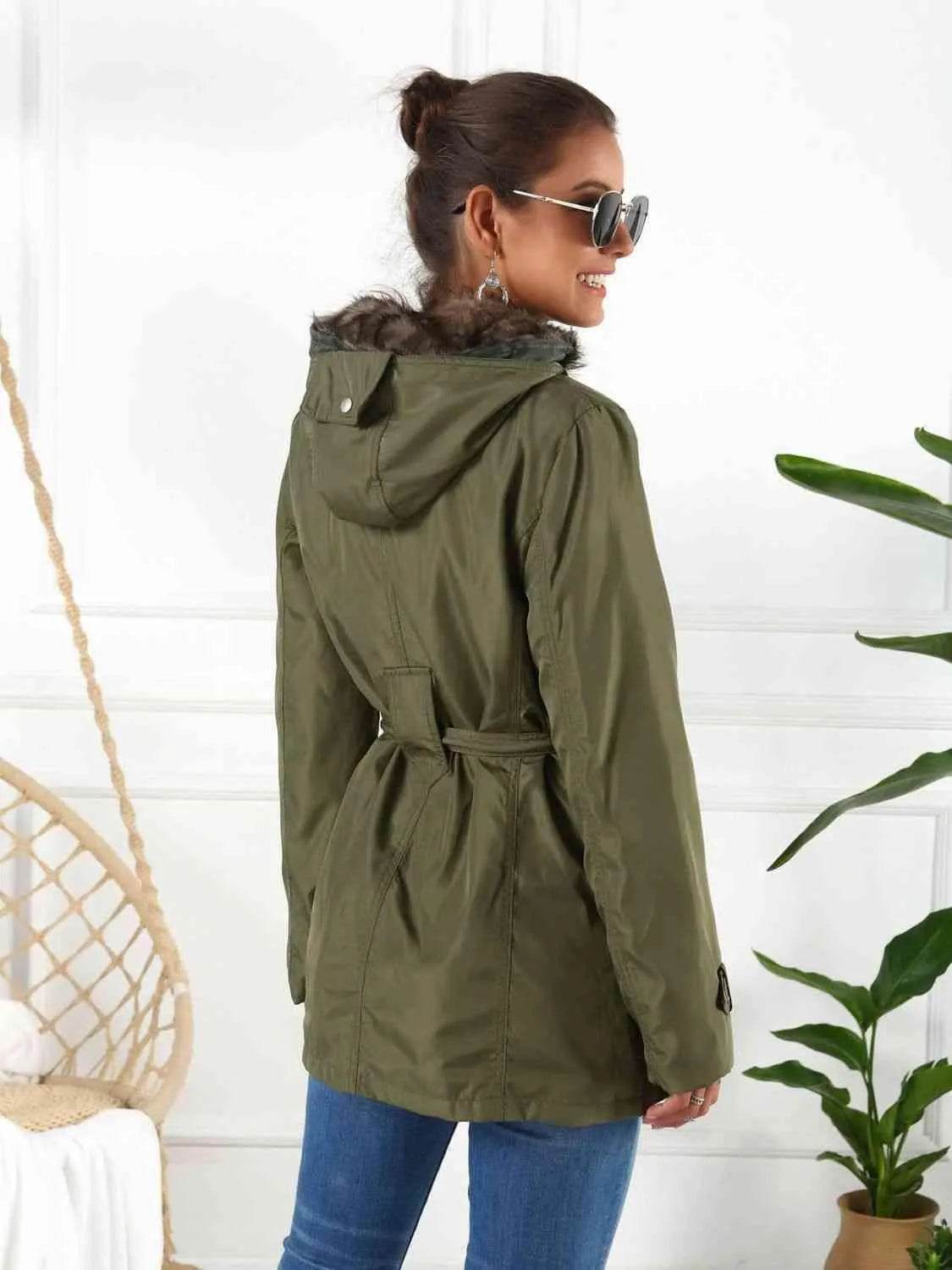 Bona Fide Fashion - Full Size Hooded Jacket with Detachable Liner (Three-Way Wear) - Women Fashion - Bona Fide Fashion