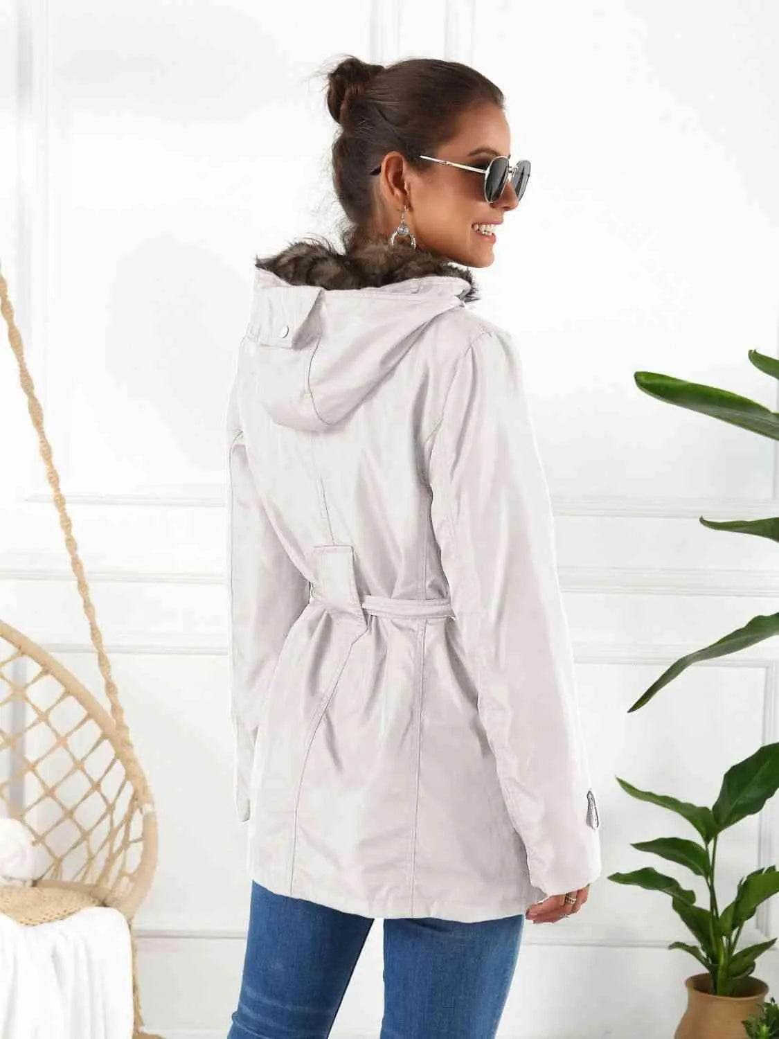 Bona Fide Fashion - Full Size Hooded Jacket with Detachable Liner (Three-Way Wear) - Women Fashion - Bona Fide Fashion