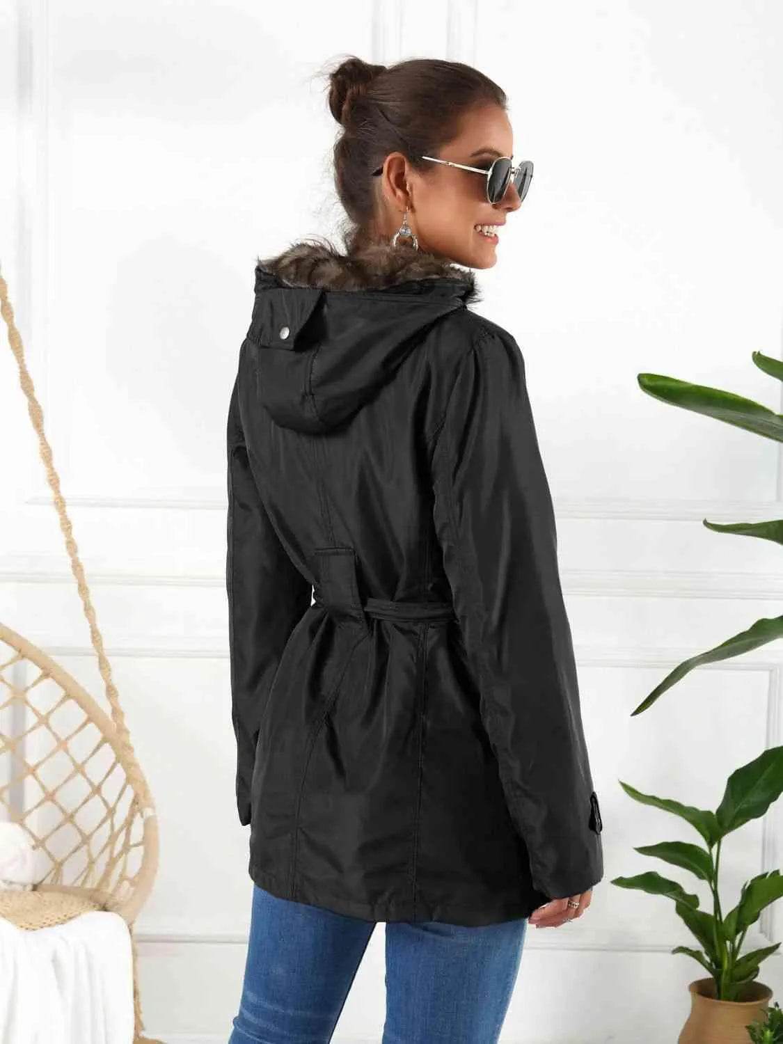 Bona Fide Fashion - Full Size Hooded Jacket with Detachable Liner (Three-Way Wear) - Women Fashion - Bona Fide Fashion