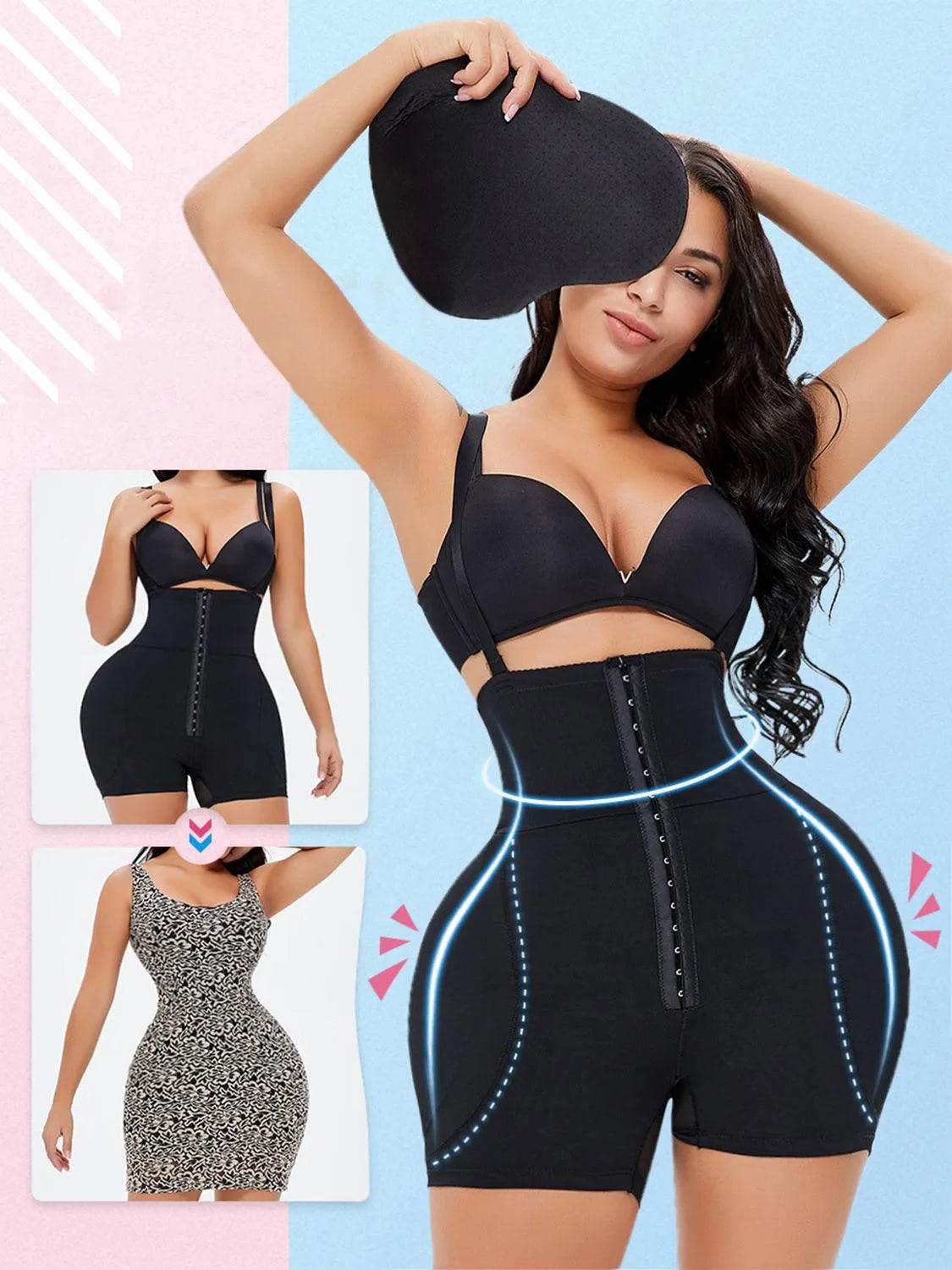 Bona Fide Fashion - Full Size Hook-and-Eye Under-Bust Shaping Bodysuit - Women Fashion - Bona Fide Fashion