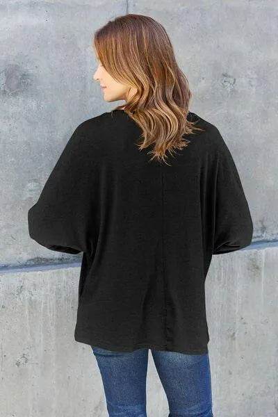Bona Fide Fashion - Full Size Round Neck Long Sleeve T-Shirt - Women Fashion - Bona Fide Fashion