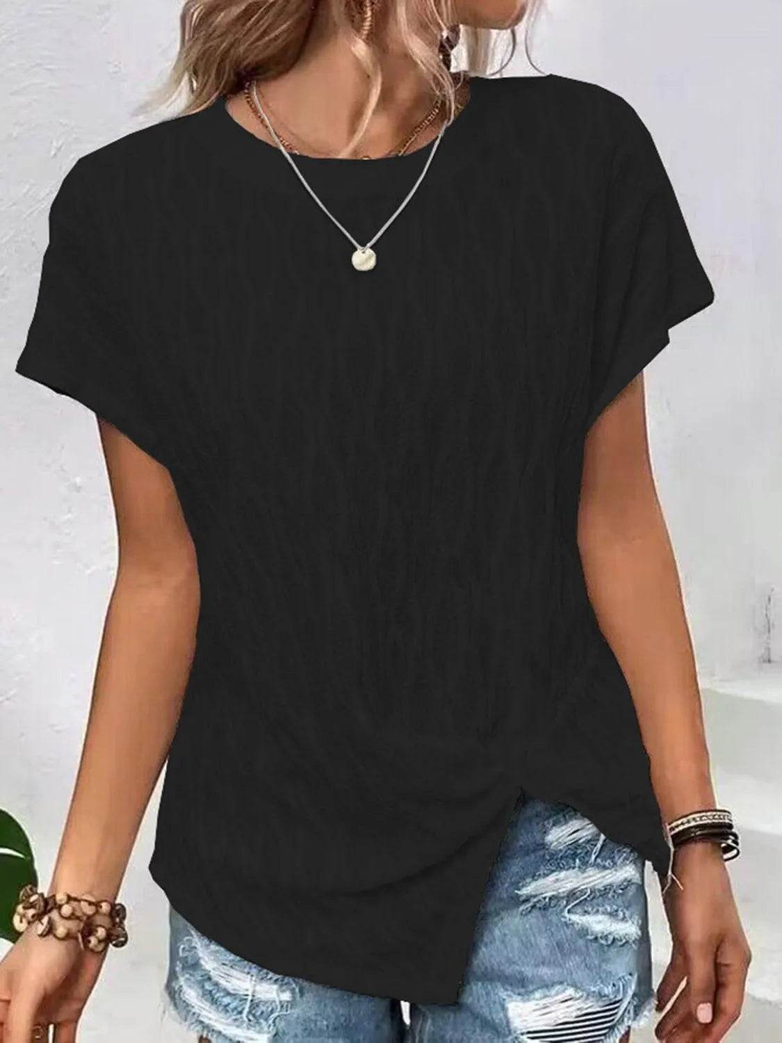 Bona Fide Fashion- Full Size Round Neck Short Sleeve T-Shirt - Women Fashion - Bona Fide Fashion