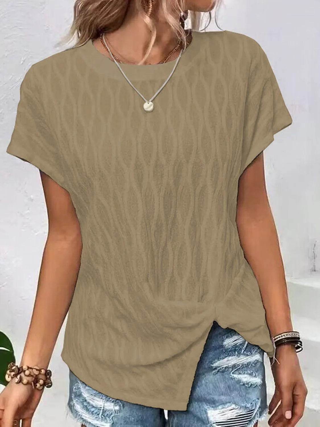 Bona Fide Fashion- Full Size Round Neck Short Sleeve T-Shirt - Women Fashion - Bona Fide Fashion