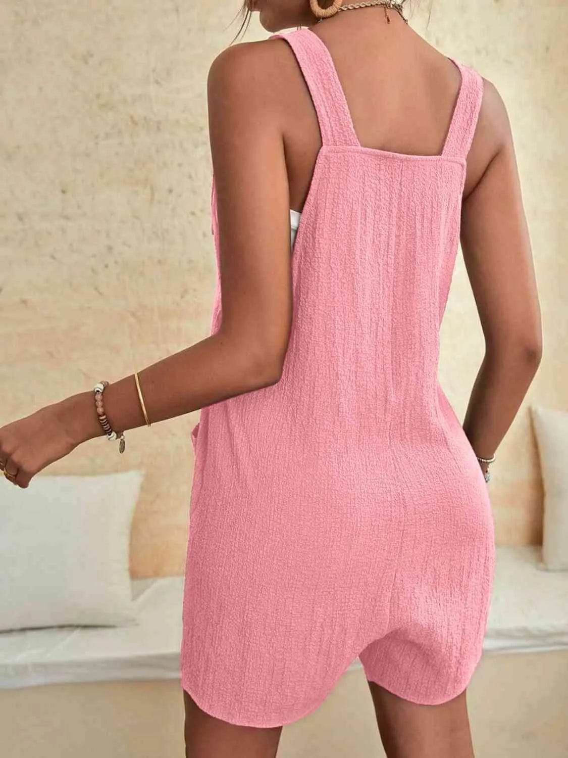 Full-Size Scoop Neck Romper with Pockets – Comfortable & Stylish One-Piece for Women - Bona Fide Fashion