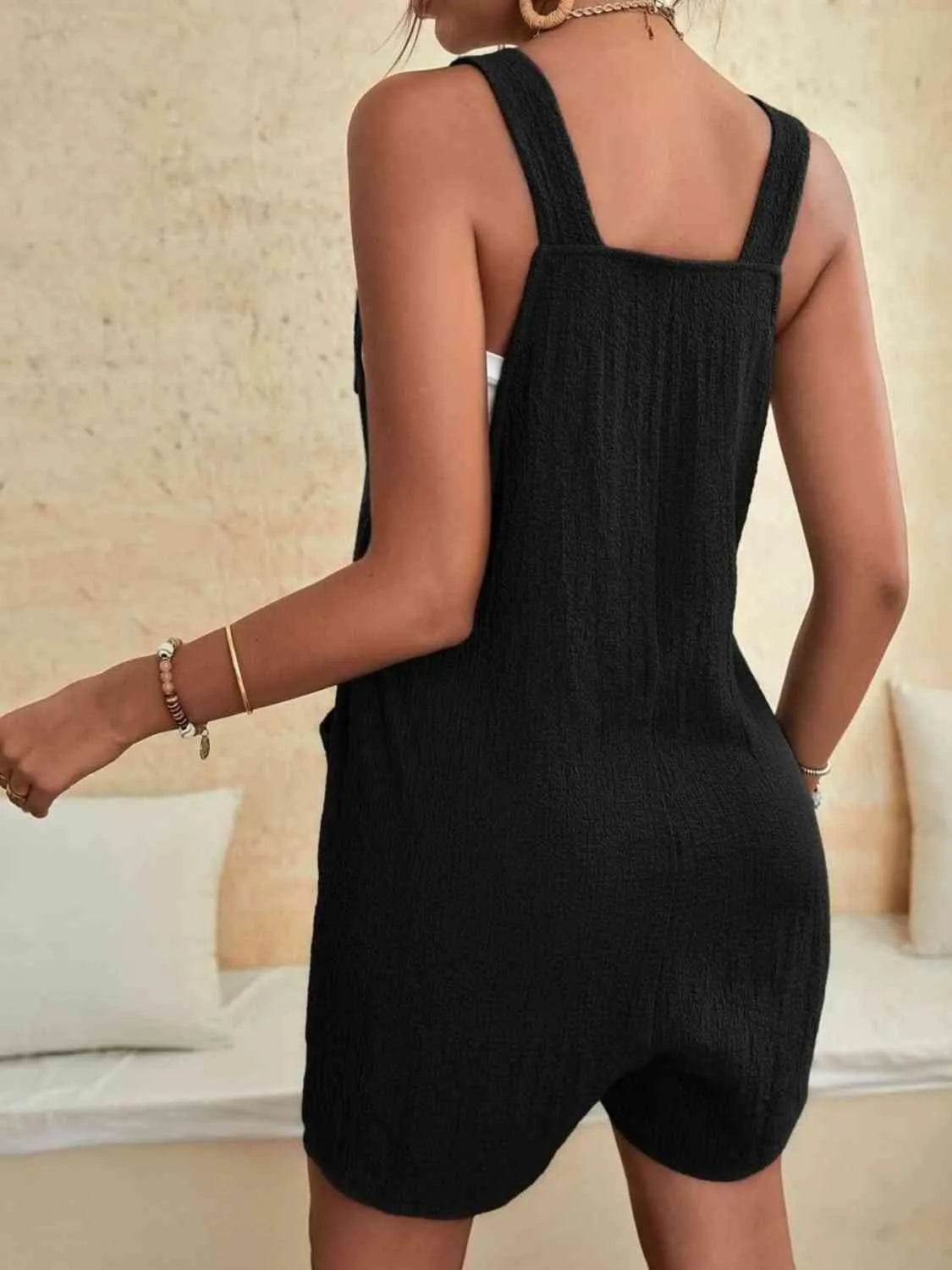 Full-Size Scoop Neck Romper with Pockets – Comfortable & Stylish One-Piece for Women - Bona Fide Fashion
