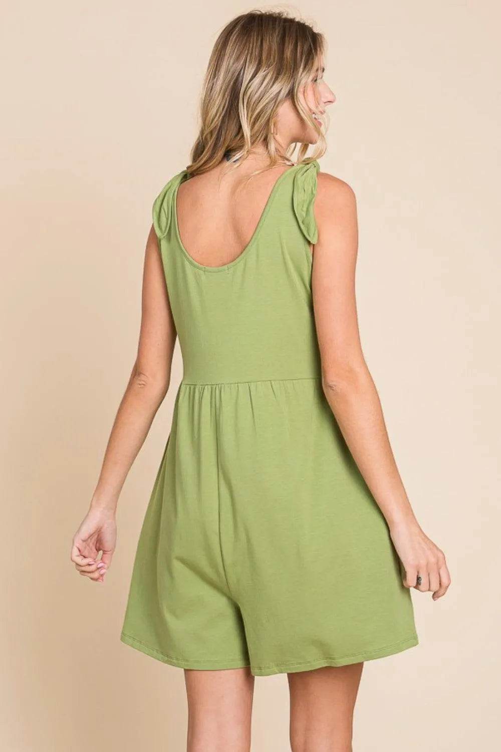 Full-Size Shoulder Knot Baggy Romper – Relaxed Fit One-Piece Outfit by Culture Code - Bona Fide Fashion