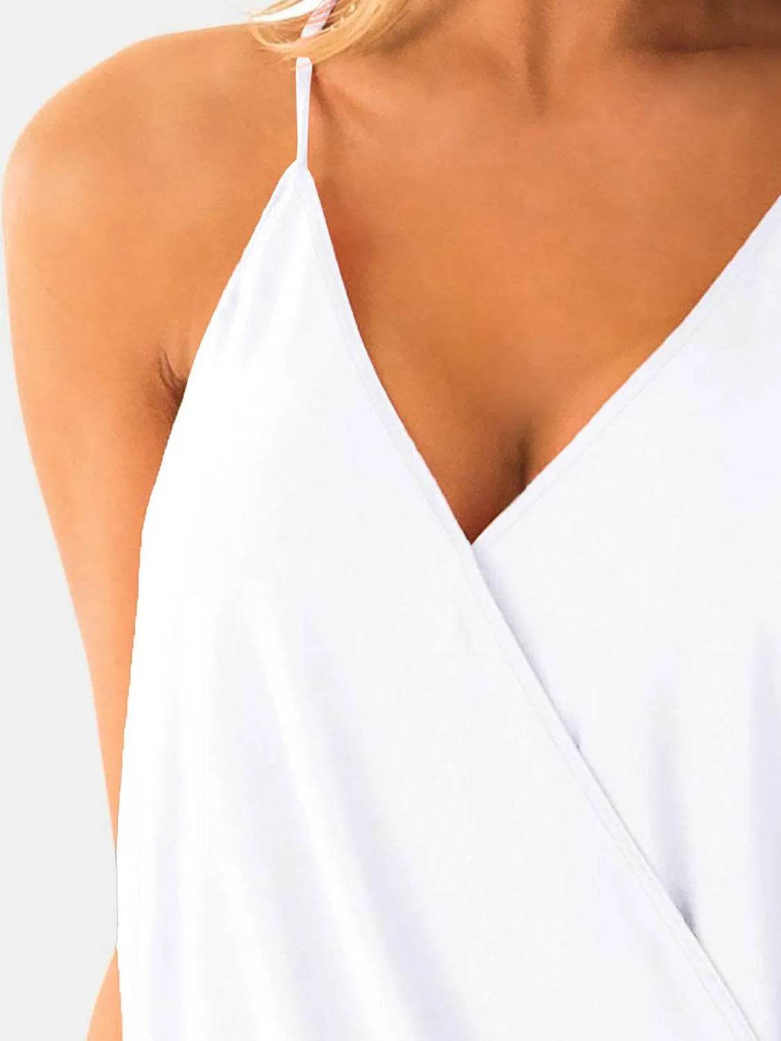 Bona Fide Fashion - Full Size Surplice Spaghetti Strap Top - Women Fashion - Bona Fide Fashion