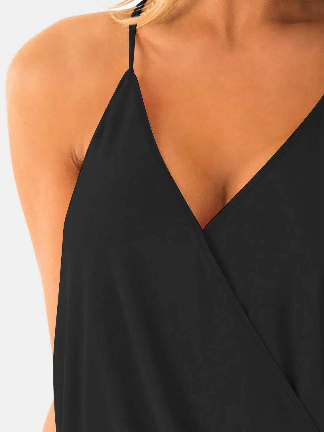Bona Fide Fashion - Full Size Surplice Spaghetti Strap Top - Women Fashion - Bona Fide Fashion