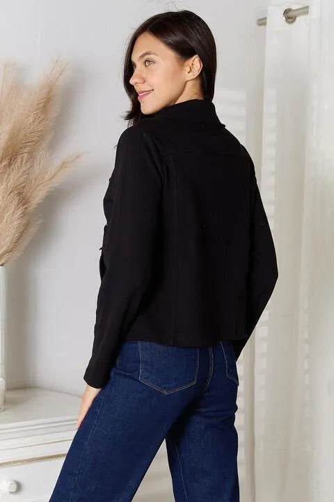 Bona Fide Fashion - Full Size Zip-Up Jacket with Pockets - Women Fashion - Bona Fide Fashion